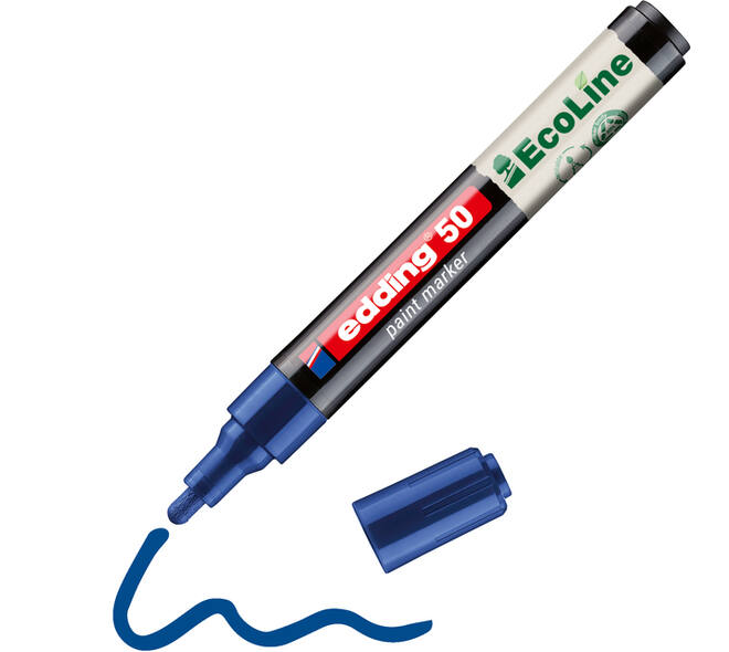 Paintmarker edding 50 EcoLine op waterbasis 2-3mm blauw