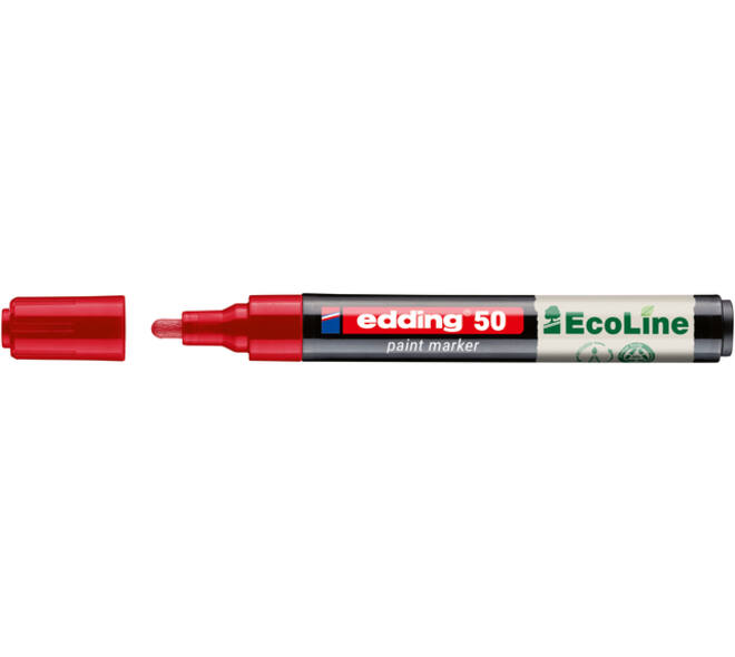Paintmarker edding 50 EcoLine op waterbasis 2-3mm rood