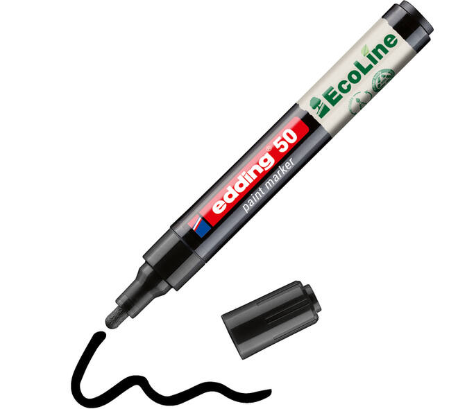 Paintmarker edding 50 EcoLine op waterbasis 2-3mm zwart