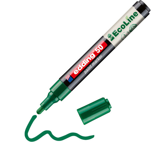 Paintmarker edding 50 EcoLine op waterbasis 2-3mm groen