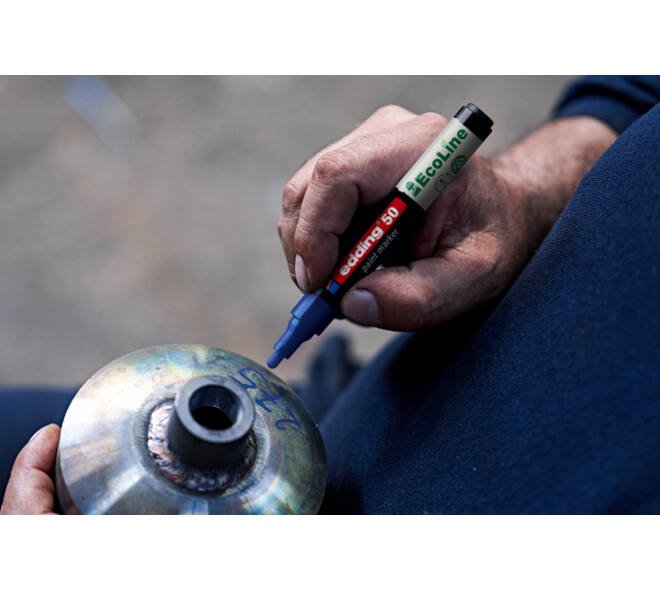 Paintmarker edding 50 EcoLine op waterbasis 2-3mm geel