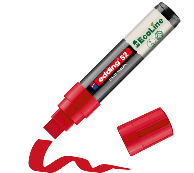Paintmarker edding 52 EcoLine op waterbasis 4-15mm rood