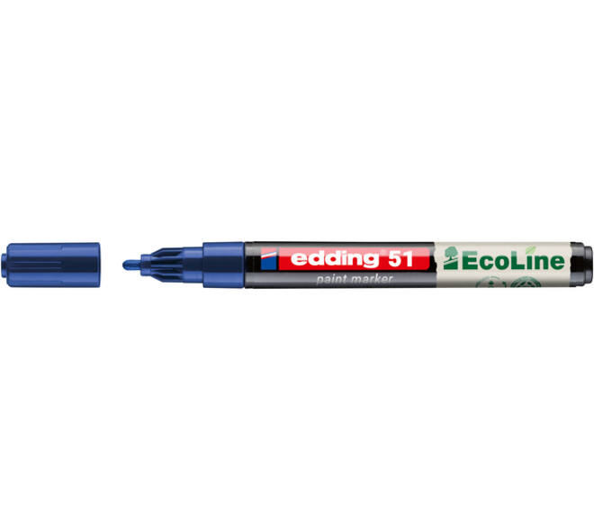 Paintmarker edding 51 EcoLine op waterbasis 1-2mm blauw