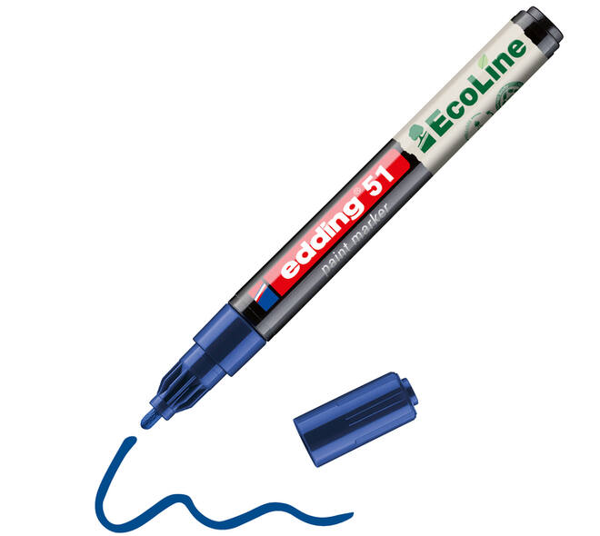 Paintmarker edding 51 EcoLine op waterbasis 1-2mm blauw