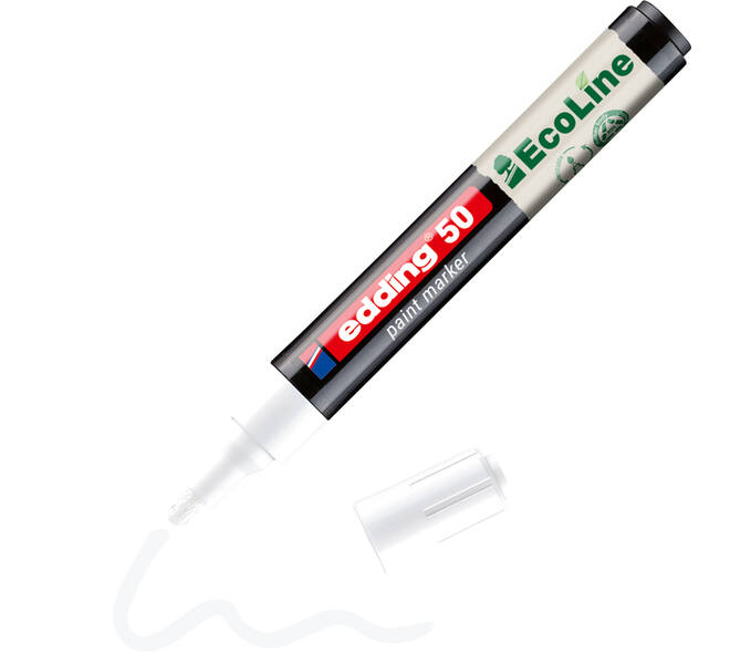 Paintmarker edding 50 EcoLine op waterbasis 2-3mm wit