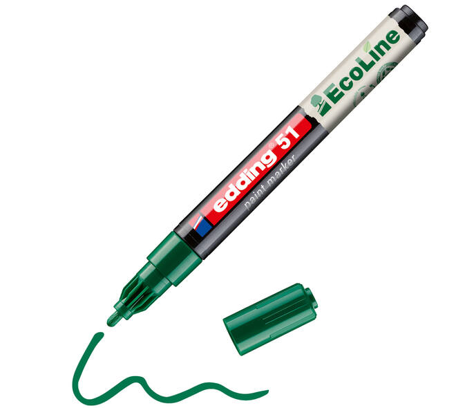 Paintmarker edding 51 EcoLine op waterbasis 1-2mm groen