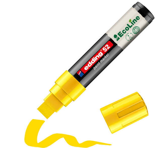 Paintmarker edding 52 EcoLine op waterbasis 4-15mm geel
