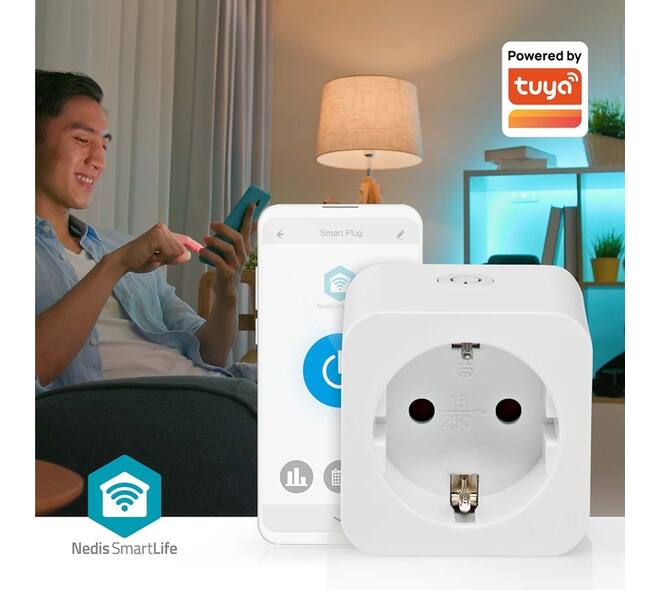 Slimme stekker Nedis Smartlife Wifi 3 stuks wit