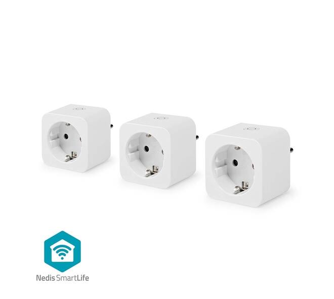 Slimme stekker Nedis Smartlife Wifi 3 stuks wit