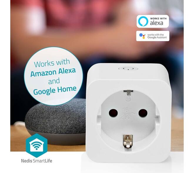 Slimme stekker Nedis Smartlife Wifi 3 stuks wit