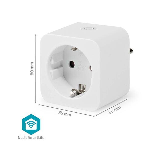 Slimme stekker Nedis Smartlife Wifi 3 stuks wit