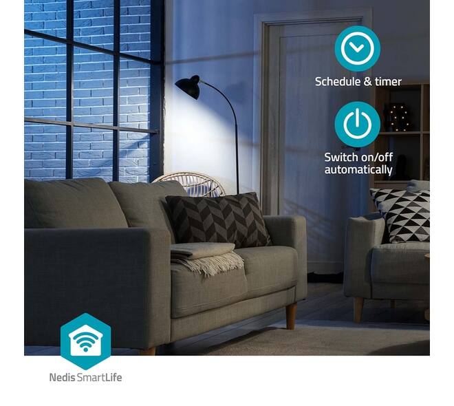 Slimme stekker Nedis Smartlife Wifi 3 stuks wit