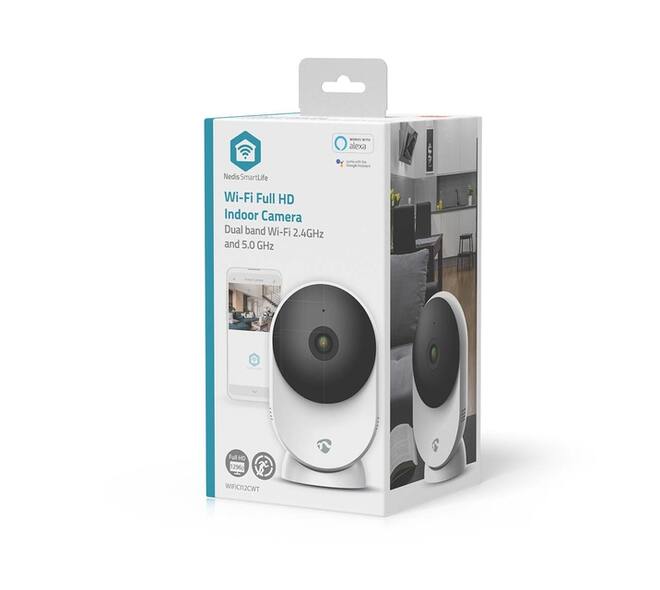 Beveiligingscamera Nedis Smartlife Wifi indoor 3MP Full HD 1296p wit