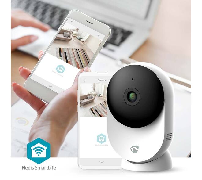 Beveiligingscamera Nedis Smartlife Wifi indoor 3MP Full HD 1296p wit