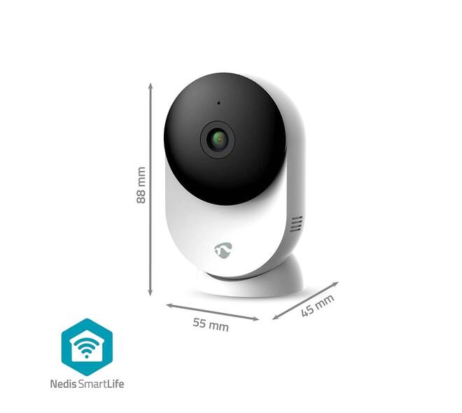 Beveiligingscamera Nedis Smartlife Wifi indoor 3MP Full HD 1296p wit