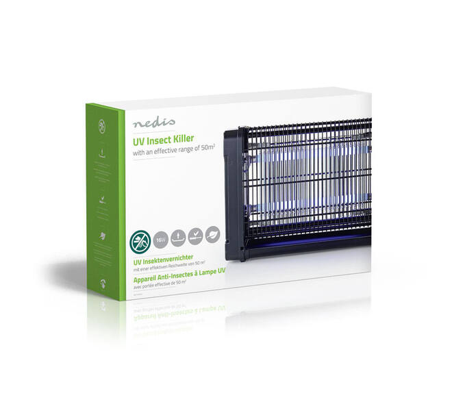 Insectenlamp Nedis electrisch 2x8watt 50M2 zwart