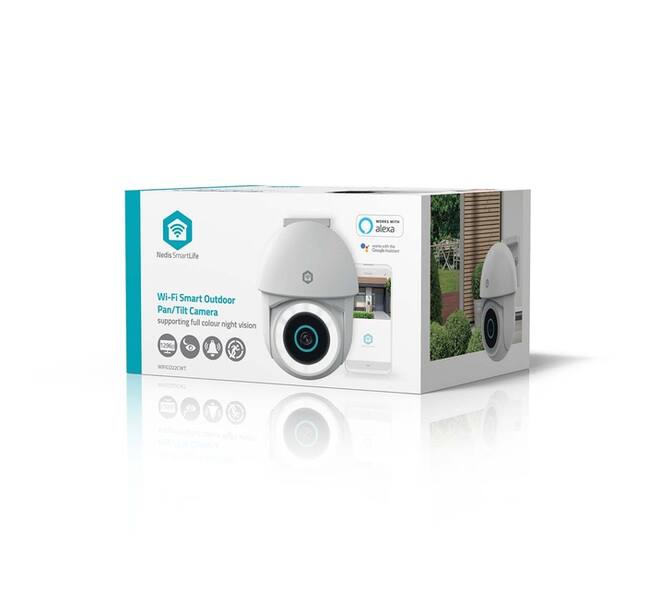 Beveiligingscamera Nedis Smartlife Wifi buiten 3MP Full HD 1296p wit