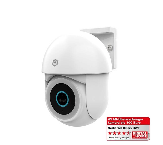 Beveiligingscamera Nedis Smartlife Wifi buiten 3MP Full HD 1296p wit