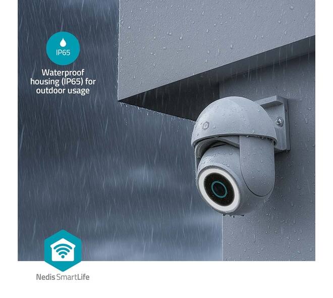 Beveiligingscamera Nedis Smartlife Wifi buiten 3MP Full HD 1296p wit