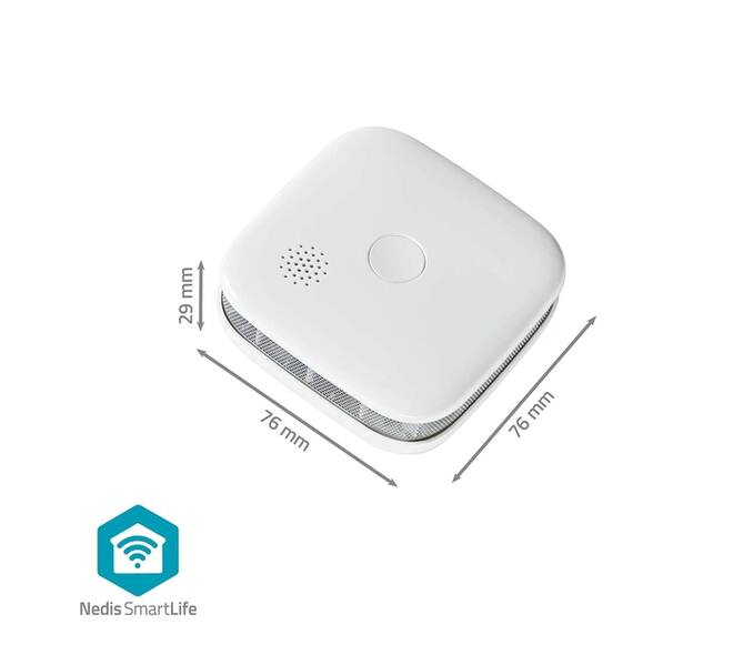 Rookmelder Nedis Smartlife Wifi 10 jaar sensor wit