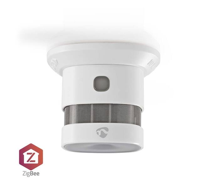 Rookmelder Nedis Smartlife Zigbee 3.0 Wifi 10 jaar sensor wit