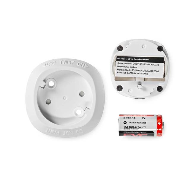 Rookmelder Nedis Smartlife Zigbee 3.0 Wifi 10 jaar sensor wit