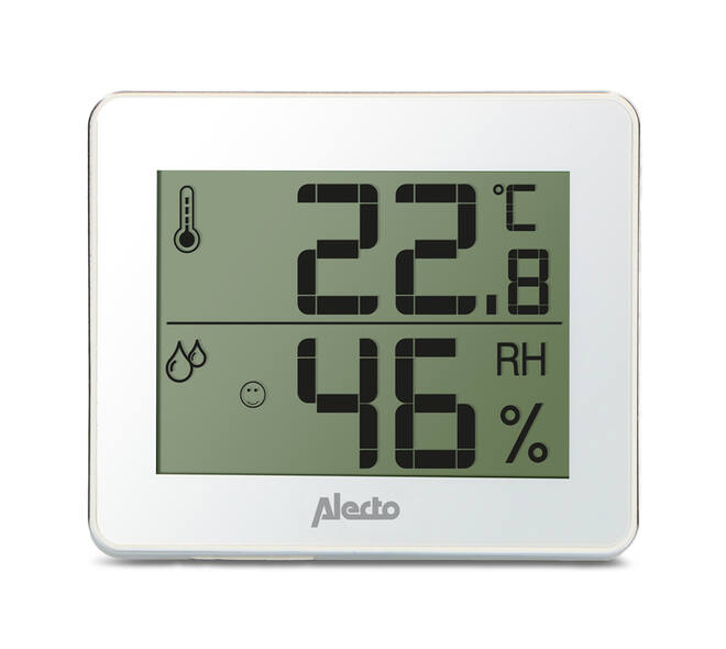 Thermometer hygrometer Alecto WS-55 wit - zilver
