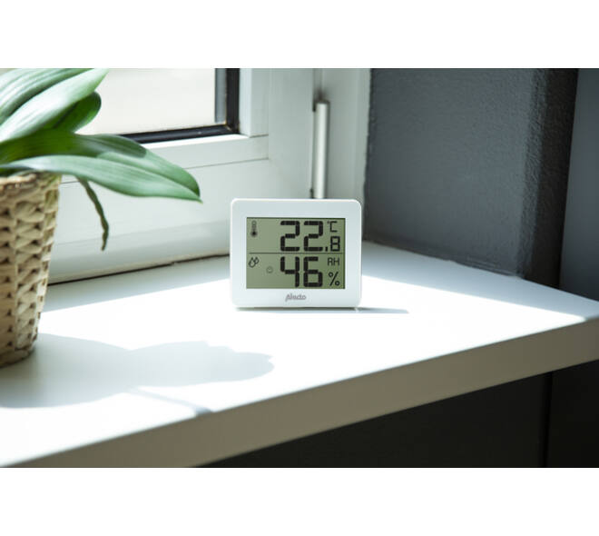 Thermometer hygrometer Alecto WS-55 wit - zilver