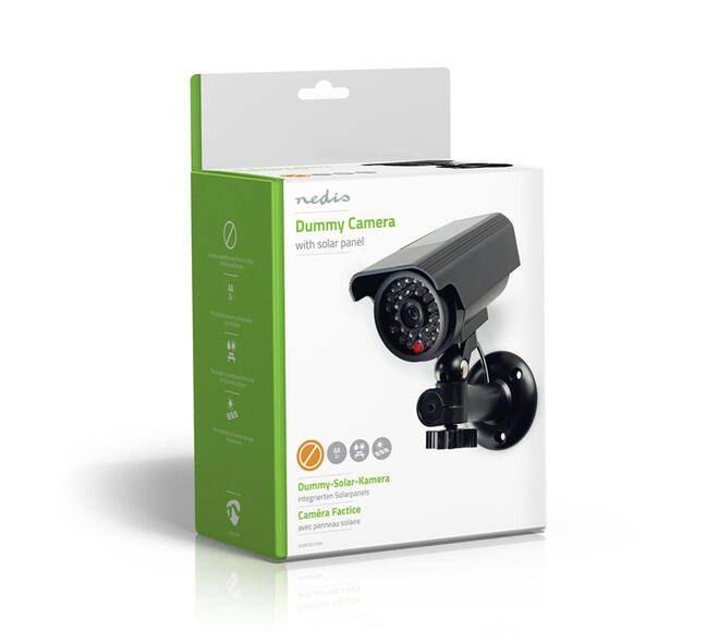 Dummy beveiligingscamera Nedis bullet solar buiten grijs