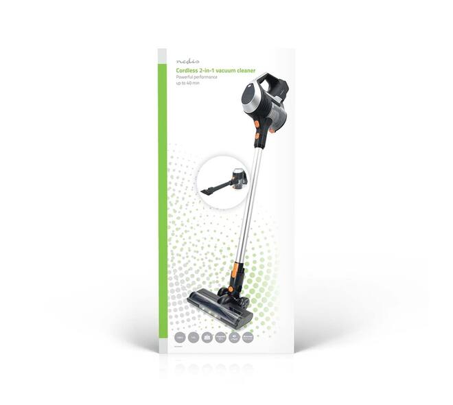 Steelstofzuiger Nedis 2-in-1 snoerloos HEPA 130W zwart