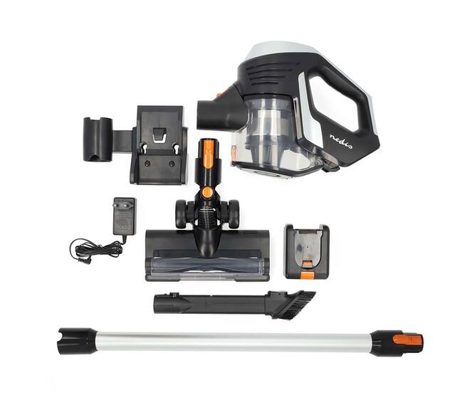 Steelstofzuiger Nedis 2-in-1 snoerloos HEPA 130W zwart