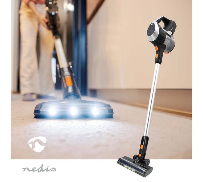 Steelstofzuiger Nedis 2-in-1 snoerloos HEPA 130W zwart