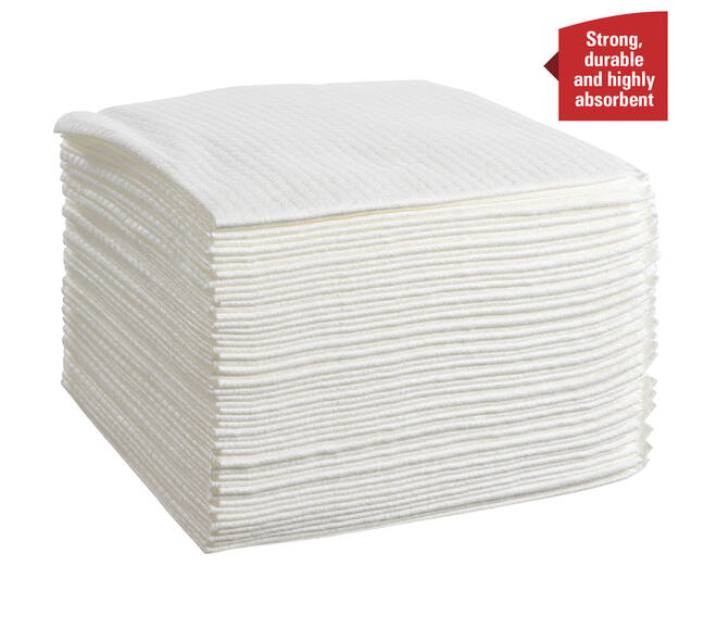 Poetsdoek WypAll X80 PowerClean 305x317mm 4x50vel wit 8388