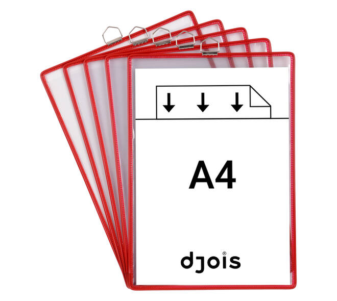 Zichtpanelenframe hangend Tarifold A4 rood 5 stuks