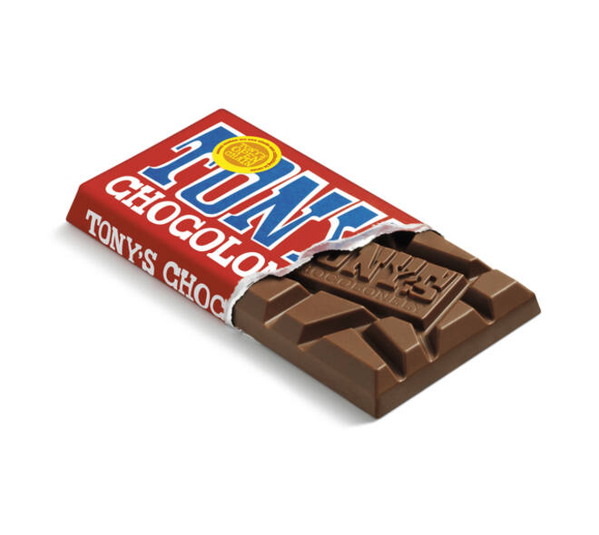 Chocolade Tony's Chocolonely melk reep 90 gram