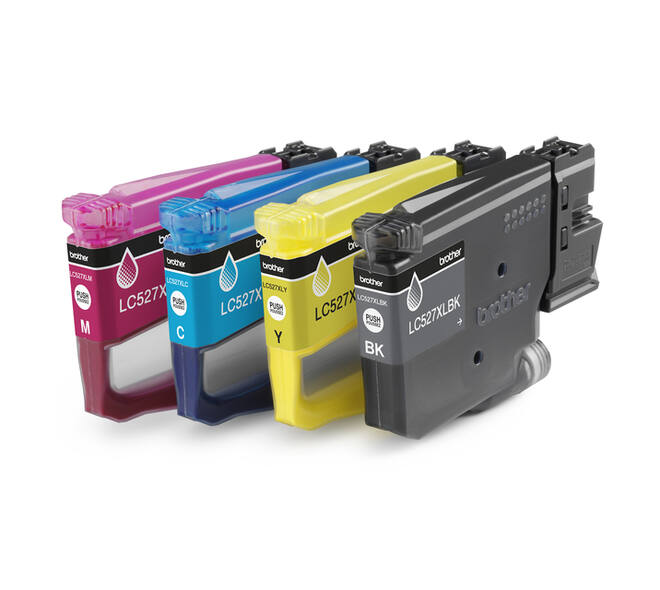 Inktcartridge Brother LC-527XL zwart + 3 kleuren
