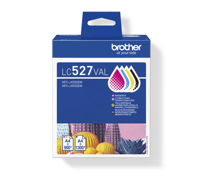 Inktcartridge Brother LC-527 zwart + 3 kleuren
