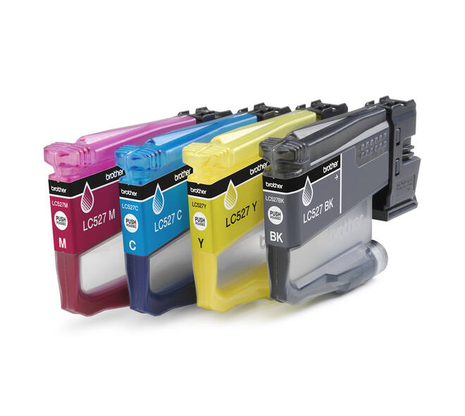 Inktcartridge Brother LC-527 zwart + 3 kleuren