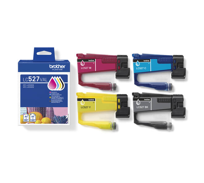 Inktcartridge Brother LC-527 zwart + 3 kleuren