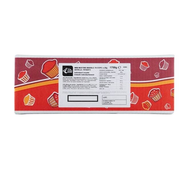 Muffins Elite mini marble 70 stuks