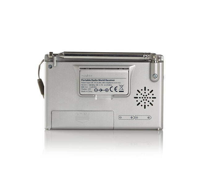 Wereldradio Nedis met wekker RDWR1000GY