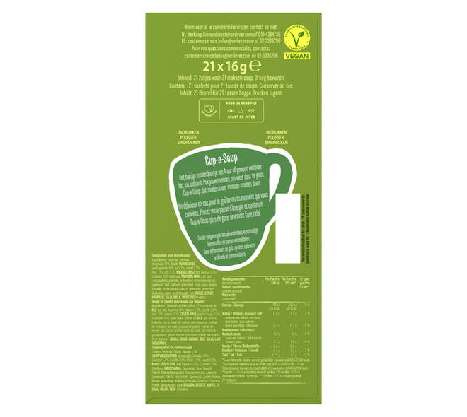 Cup-a-Soup Knorr groente 21x175ml