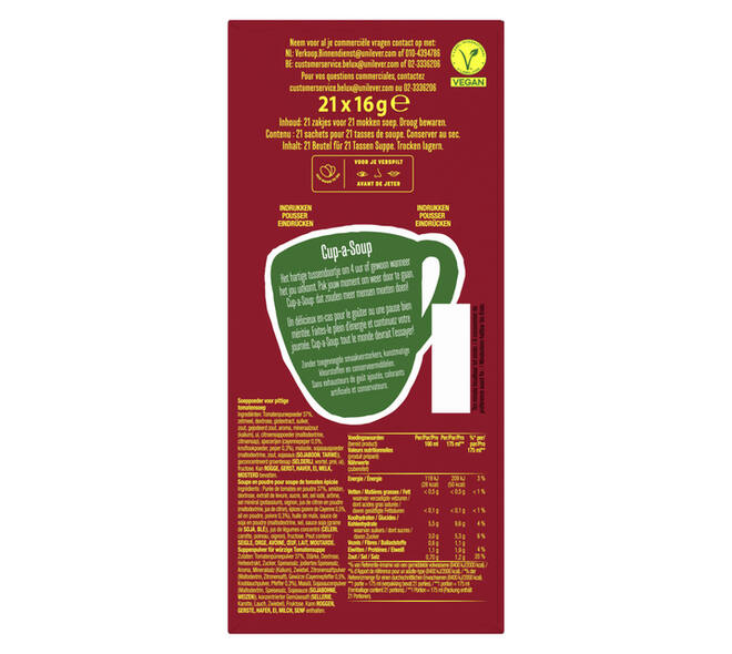 Cup-a-Soup Knorr pittige tomaat 21x175ml