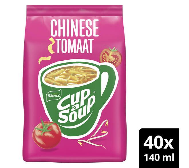 Cup-a-Soup Knorr machinezak Chinese tomaat 140ml