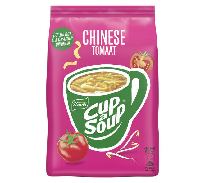 Cup-a-Soup Knorr machinezak Chinese tomaat 140ml