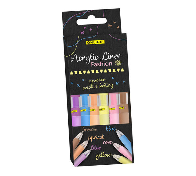 Acrylliner Online fashion assorti 6 stuks