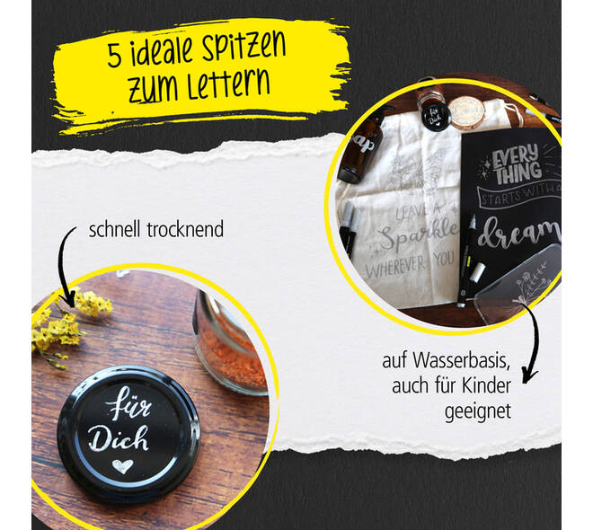 Acrylmarker Online lettering 5 breedtes zilver