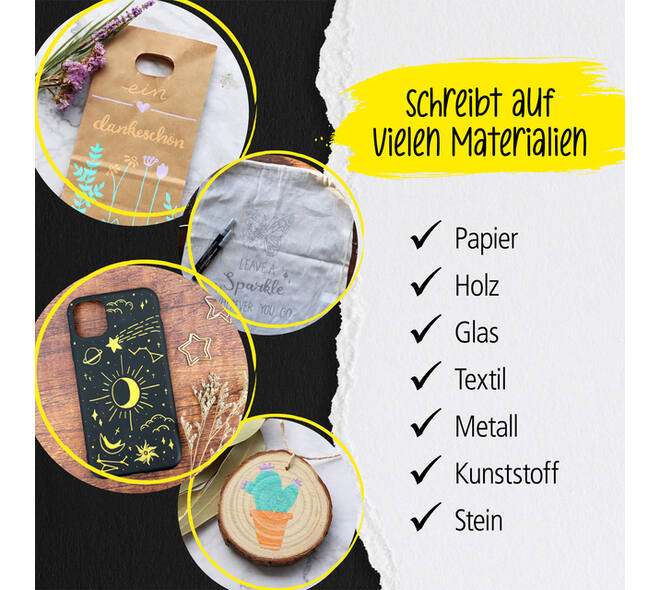 Acrylmarker Online lettering 5 breedtes goud