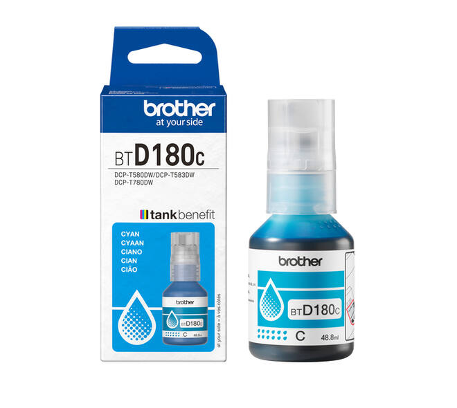 Navulinkt Brother BT-D180C blauw