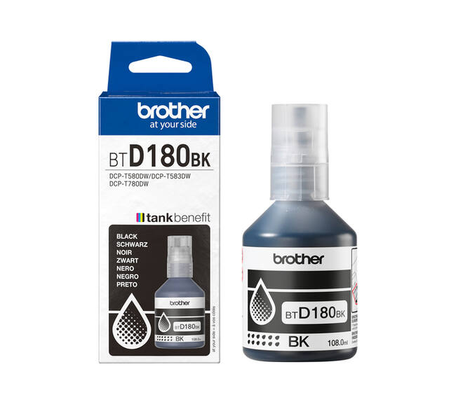 Navulinkt Brother BT-D180BK zwart